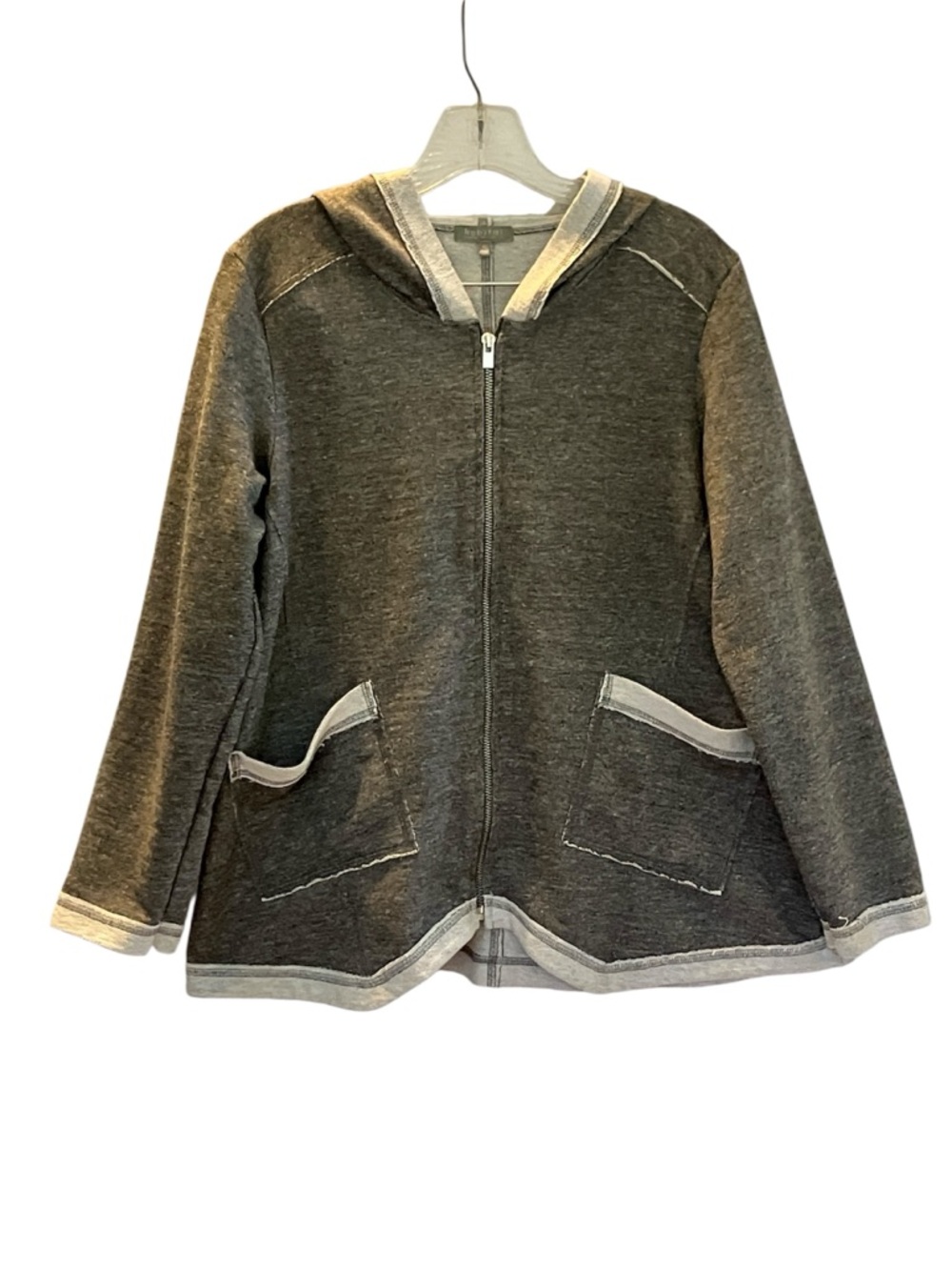 Habitat Cozy Gray Hooded Elevated Cardigan Sweatshirt